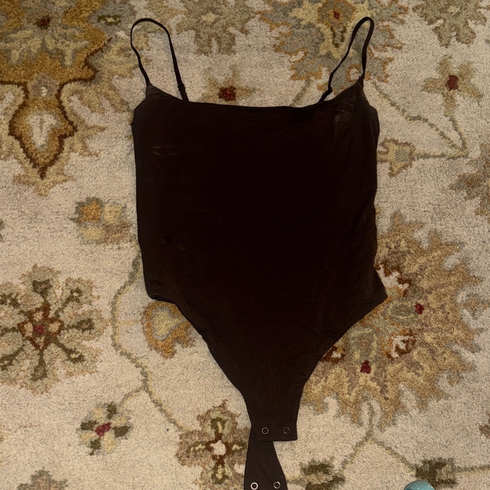 SKIMS Brown Bodysuit with Thin Straps